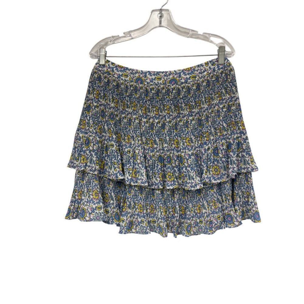 Boden Womens Skirt UK 14 US 10 Mini Multi Floral Print Plisse Layered R0178 NWT - Picture 3 of 11